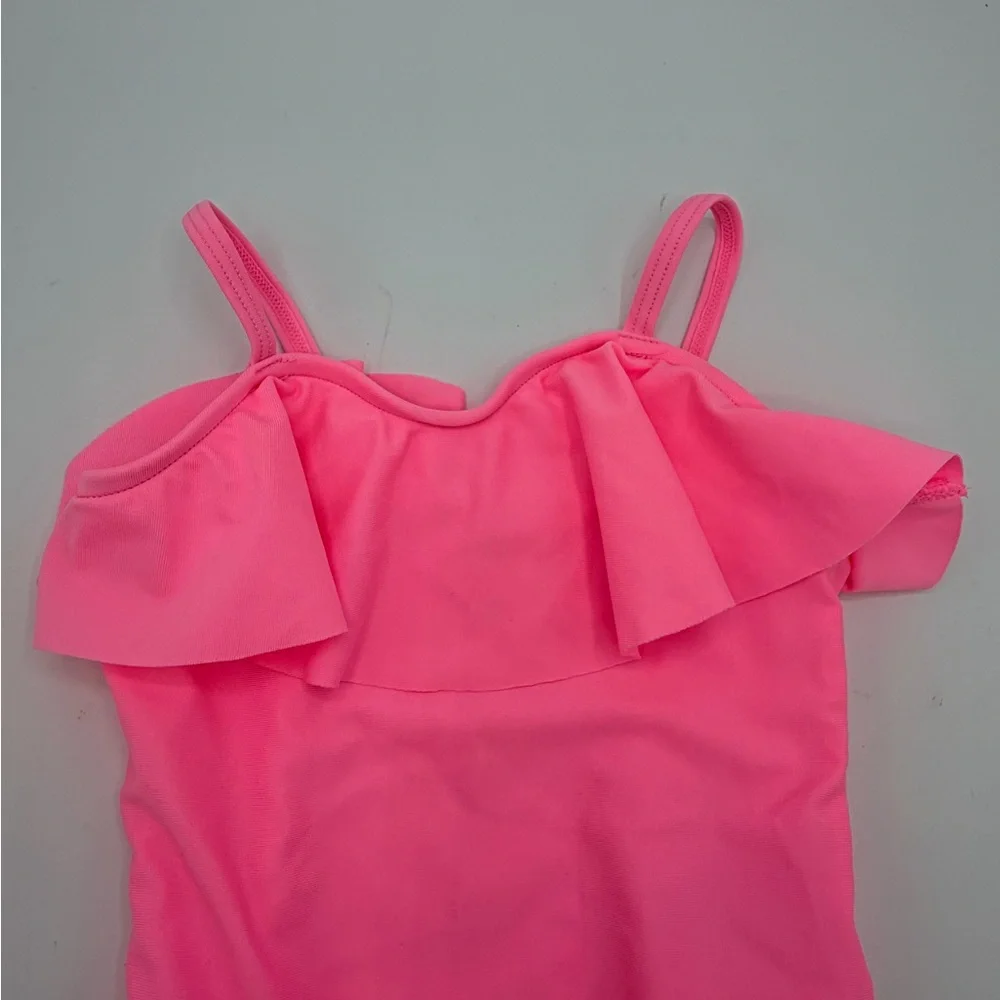 Baby Girls Old Navy Ruffle‎ Off-Shoulder Pink One-Piece Swimsuit